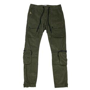 Kuwalla Tee Mens Corduroy Utility Pant S Olive Green Cargo